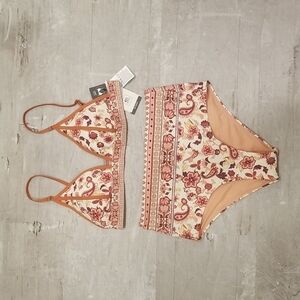 💕RIP CURL💕 Desert Dawn Bikini Banded Triangle Top (M) + High Waisted Bottom (S